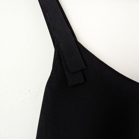 Helmut Lang black back tie jacquard twill strappy modern tank top - Picture 3 of 7